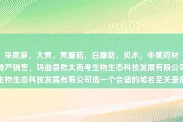 采蕨麻，大黄，黄蘑菇，白蘑菇，贝木，中藏药材种植，加工及销售，土特产销售，玛曲县欧太南考生物生态科技发展有限公司选一个合适的域名至关垂危